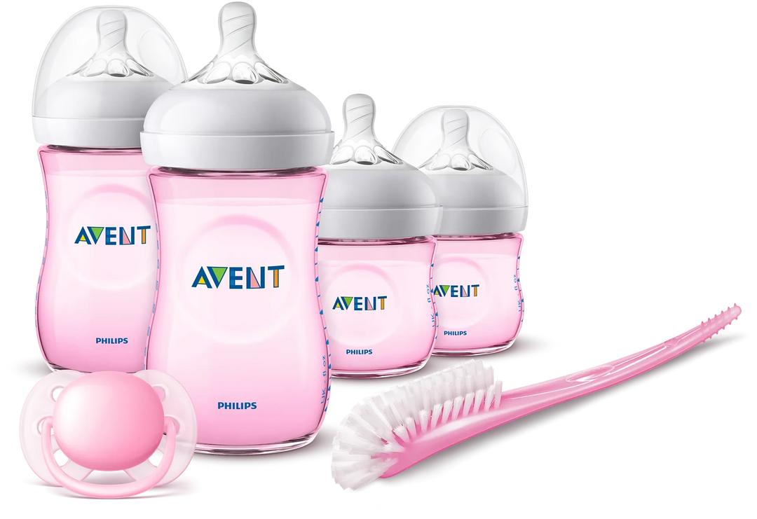 Philips Avent Newborn Starter Set Natural 2.0 (PP, Pink) (Extra Soft Teat)