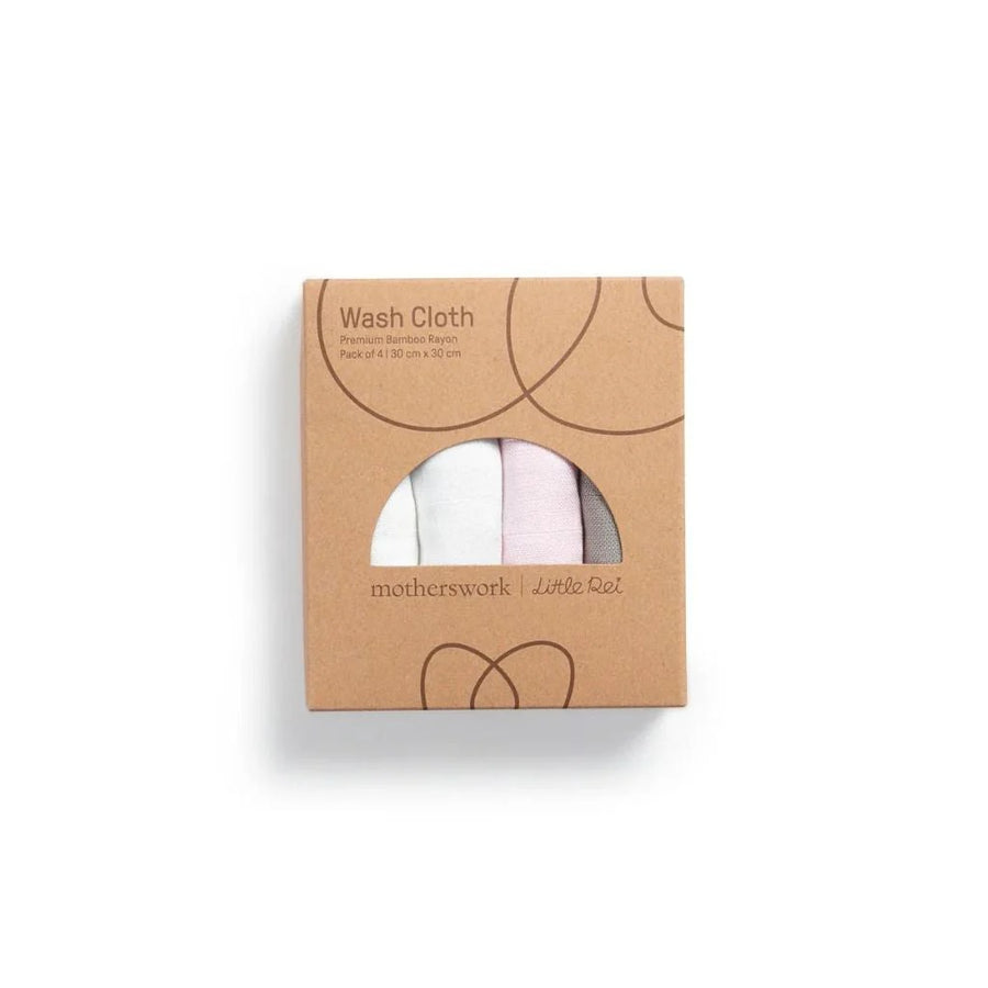 Little Rei Bamboo Wash Cloth 4Pc - Balloon 30X30cm