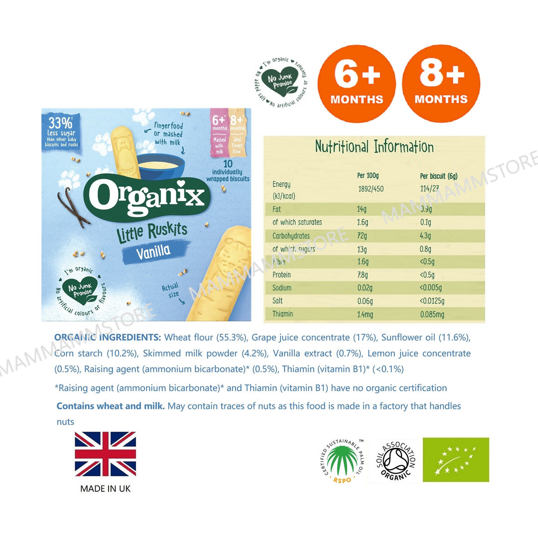 Organix Little Ruskits Vanilla