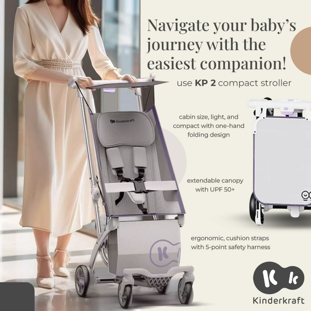 Kinderkraft KP2 Stroller - Grey (0-4Y)