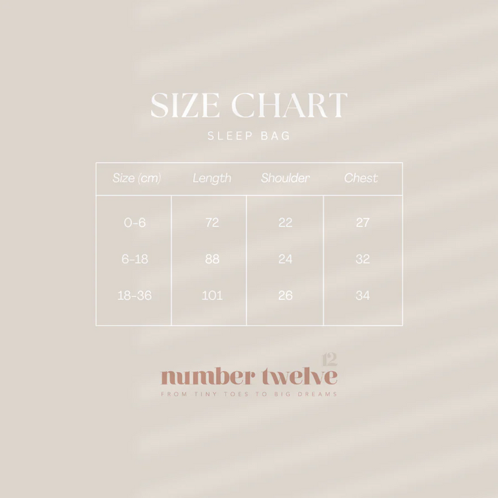 Number Twelve Bamboo Sleep Bag 1.0 Tog