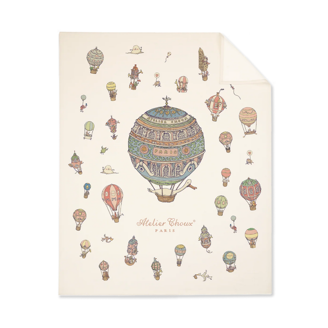 Atelier Choux Cashmere Blanket Hot Air Balloons  (100*80)