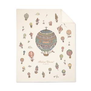 Atelier Choux Cashmere Blanket Hot Air Balloons  (100*80)