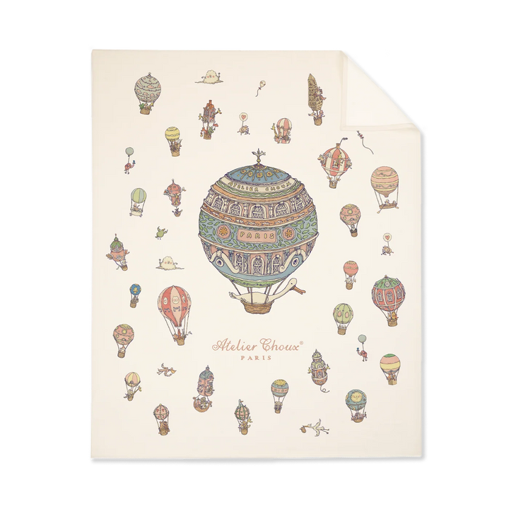Atelier Choux Cashmere Blanket Hot Air Balloons  (100*80)