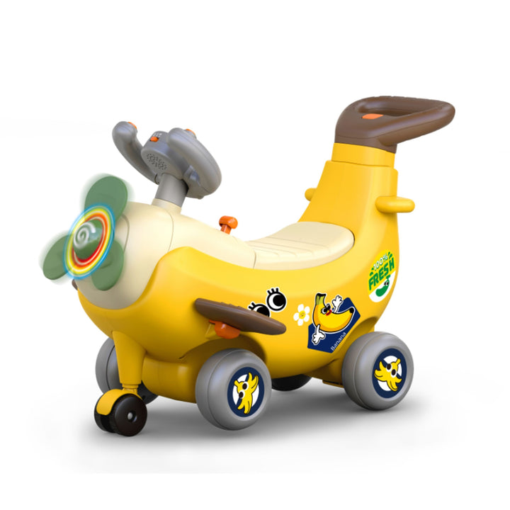HOLA 4 in 1 Ride On & Push Around Banana Plane