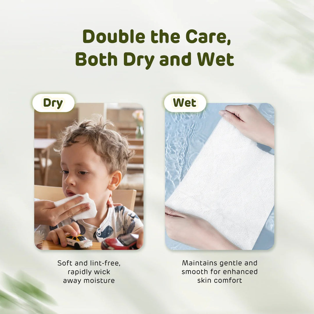 Aiwibi Baby Biodegradable Dry Wipes (60's x 1Pack)