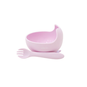 Little Rei Suction Bowl W/Spork - Lilac