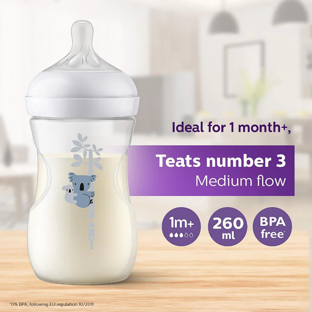 Philips Avent Natural Response Decorated Bottle 260ML (Koala Bear)