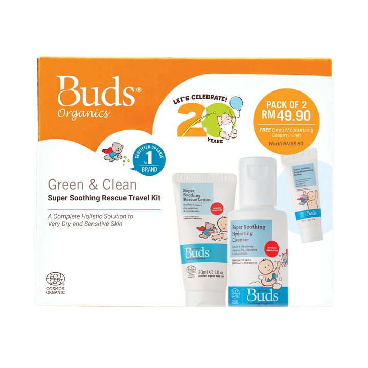 Buds Organic BSO Super Soothing Trial Kit + Free Deep Moisturising Cream 15ml
