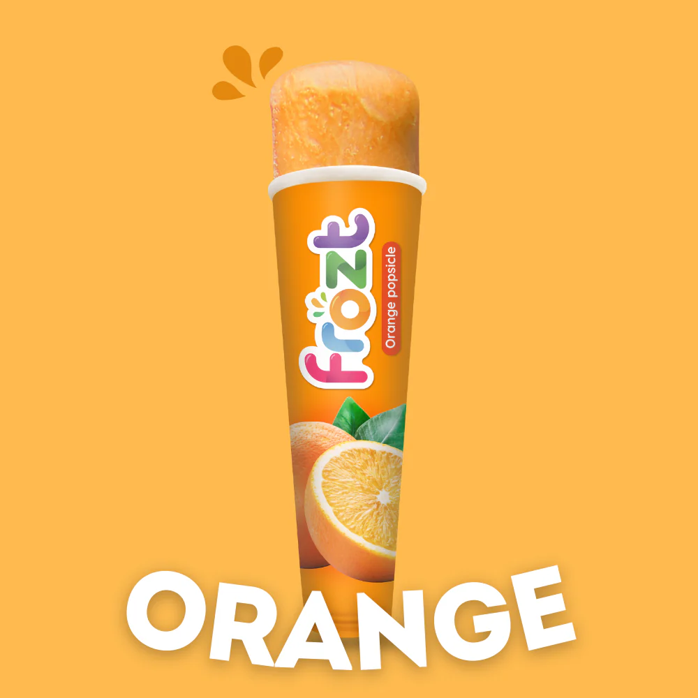 Frozt Orange Real Fruit Popsicle - image 2 - Happikiddo.com