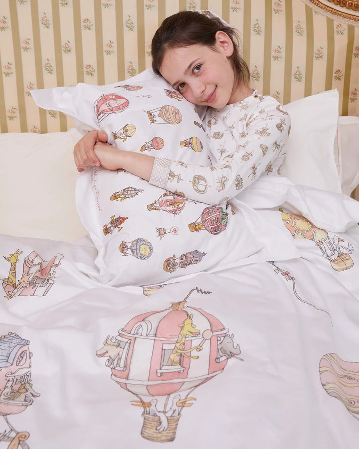 Atelier Choux Single Bed Duvet Cover - Hot Air Balloons (168 x 218cm)