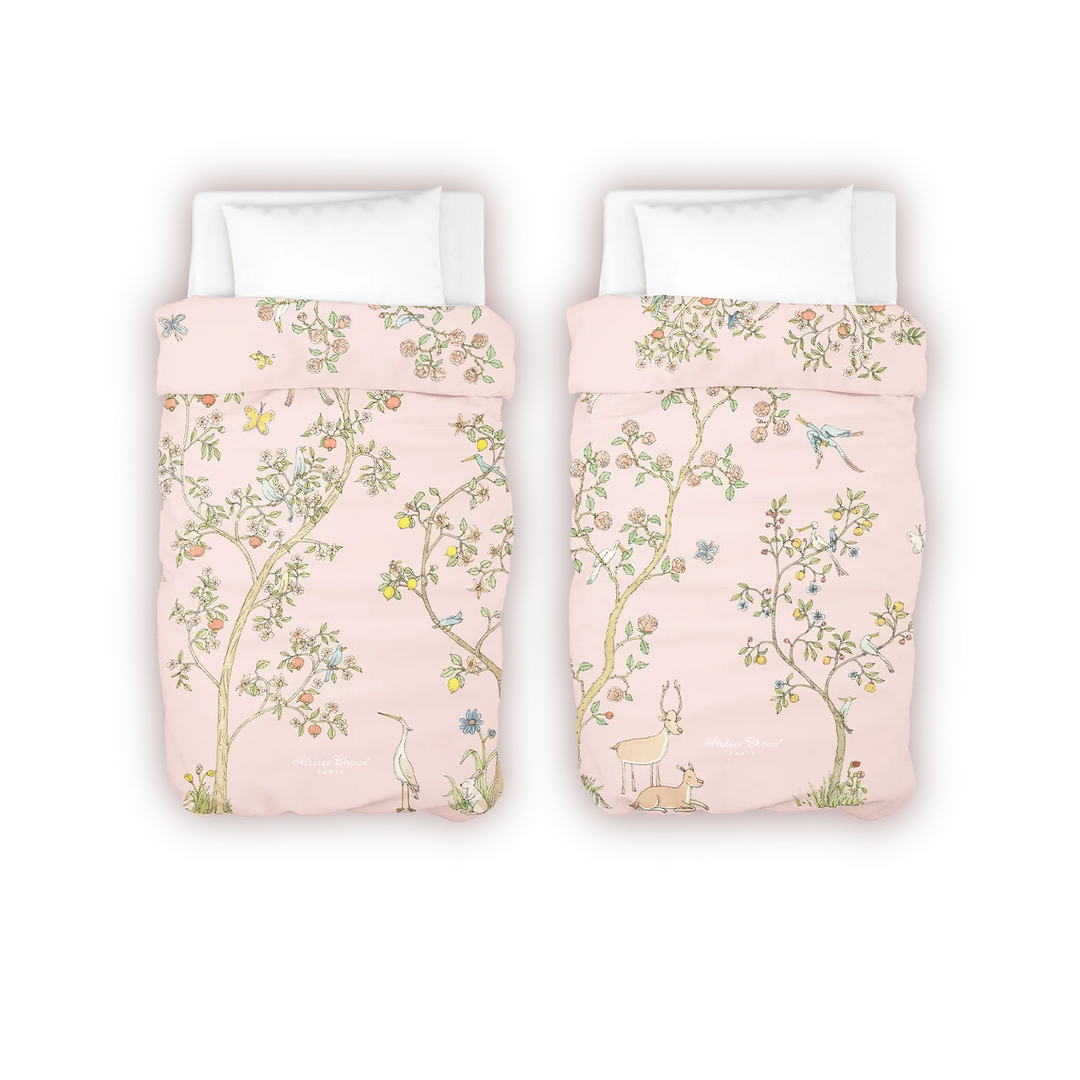 Atelier Choux Single Bed Duvet Cover - in Bloom Pink (168 x 218cm)