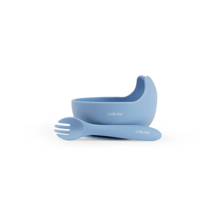 Little Rei Suction Bowl W/Spork - Blue