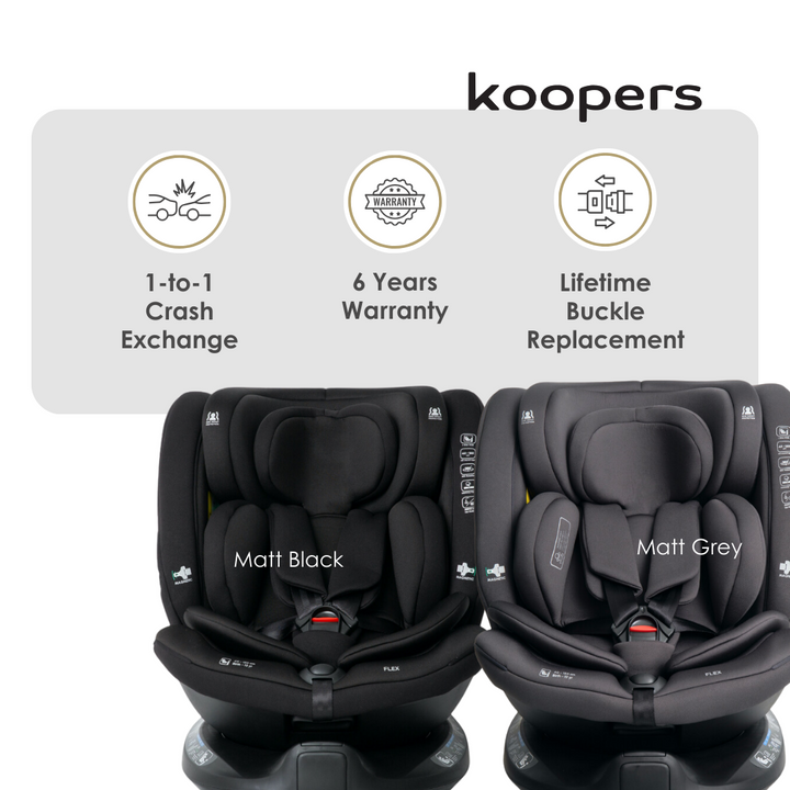 Koopers Flex 360 Baby Car Seat - Black