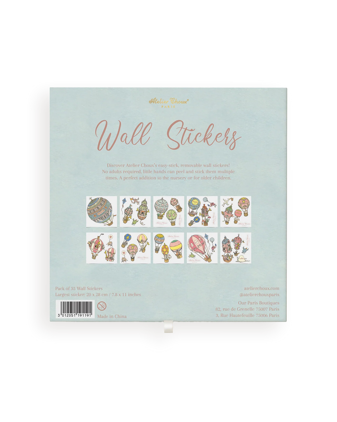 Atelier Choux Replaceable Wall Stickers 20 Stickers