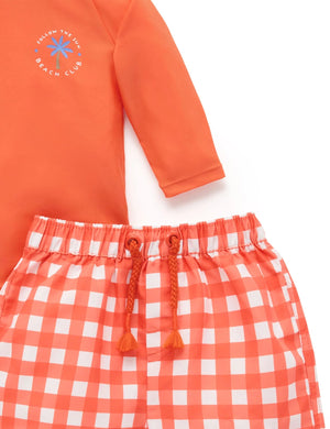 Purebaby Organic Board Short & Rashie Set