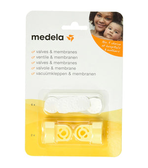 Medela Pack of 6 Valve Membranes & 2 Valve Head
