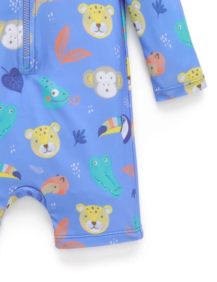 Purebaby Organic Long Sleeve Printed Sunsuit