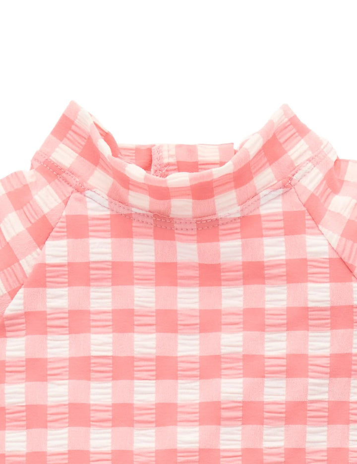 Purebaby Organic Printed Frilly Long Sleeve Swimsuit