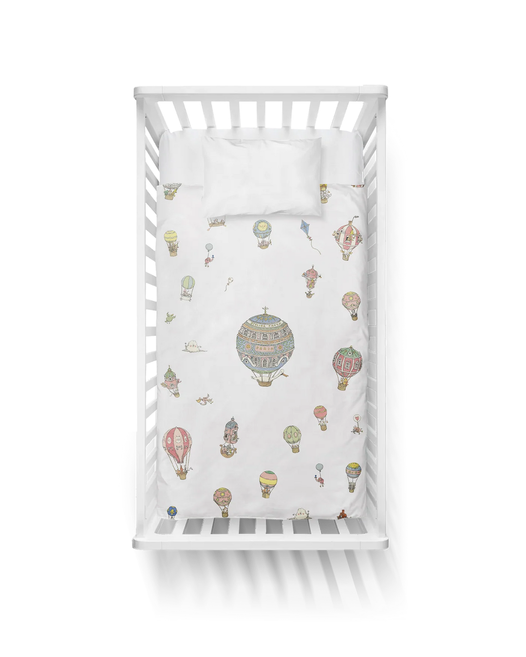 Atelier Choux Single Bed Duvet Cover - Hot Air Balloons (168 x 218cm)