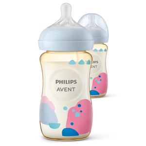 Philips Avent Natural Response Bottle PPSU, 9oz/260ML, 1M+, Single/Twin Pack