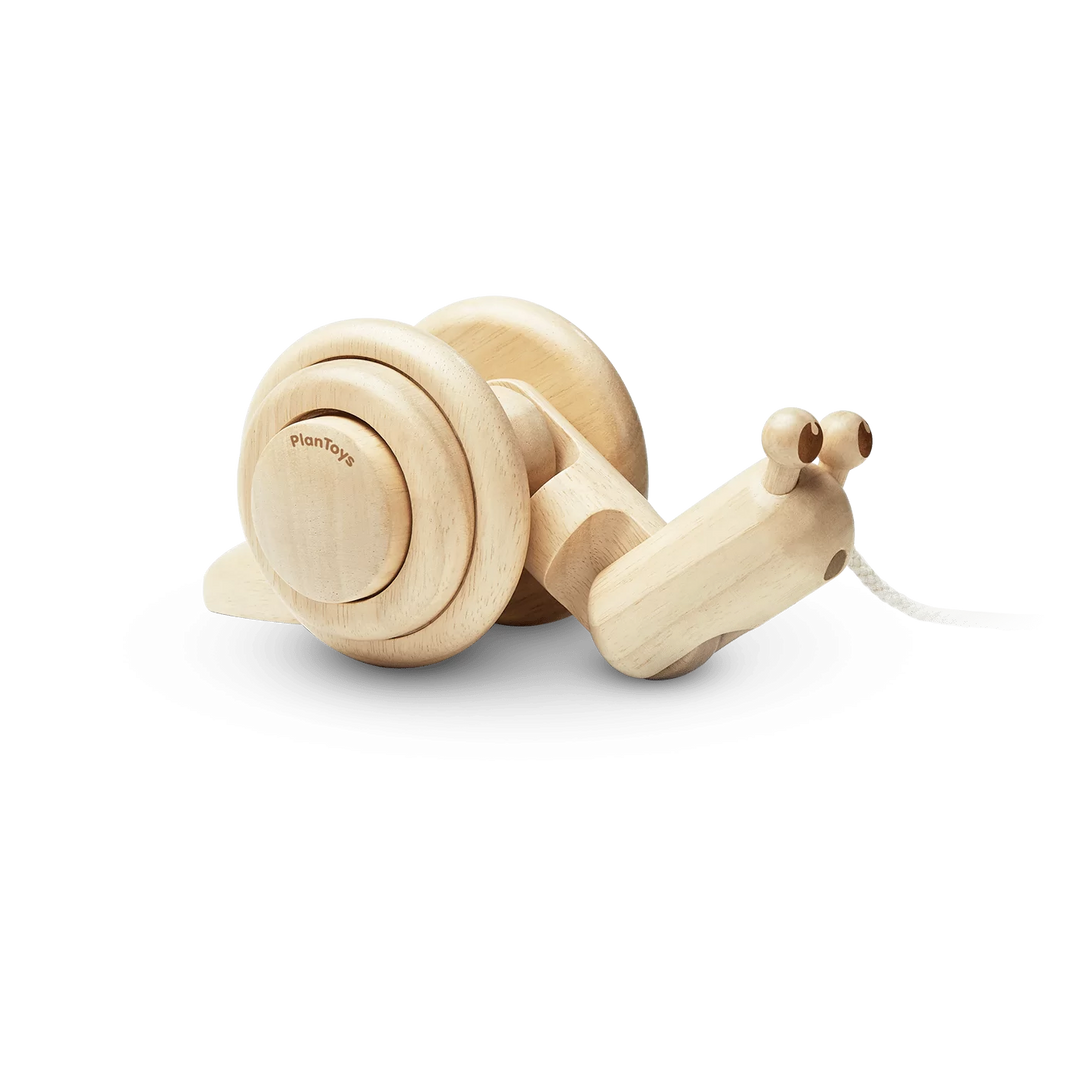 PlanToys Pull Along Snail-Natural