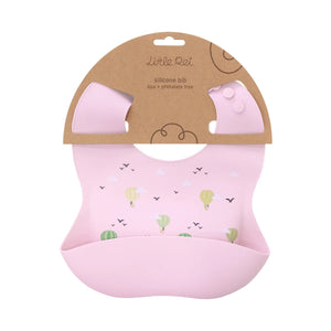 Little Rei Bib - Hot Air Balloons - Lilac