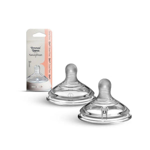 Tommee Tippee Natural Start slow flow teats, 0m+, teat marked 1