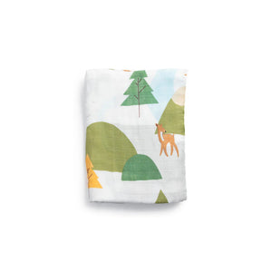 Little Rei Bamboo Swaddle Single - Camping 120X120cm