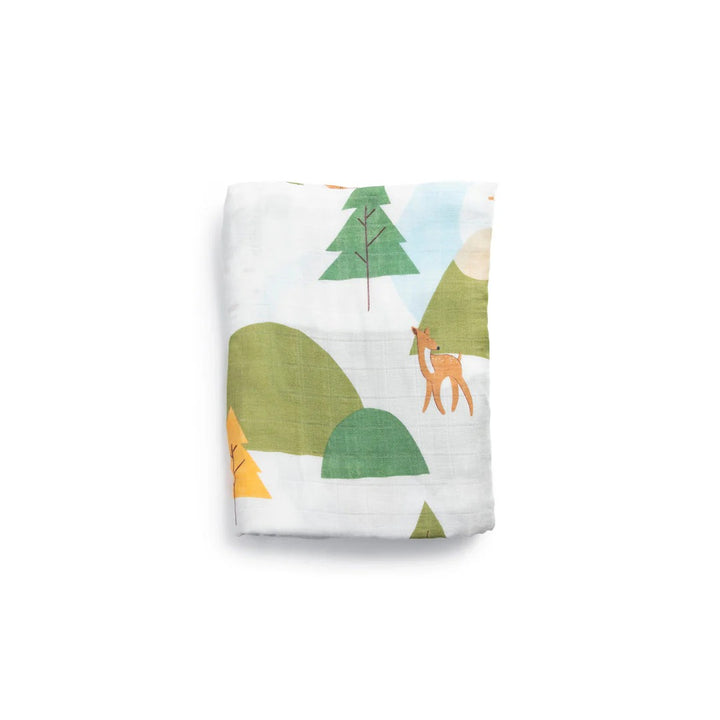 Little Rei Bamboo Swaddle Single - Camping 120X120cm