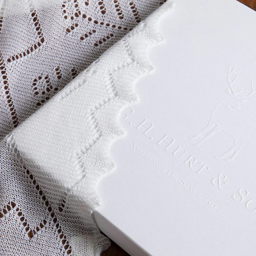 G.H. Hurt & Son Luxury White Embossed Gift Box - Large