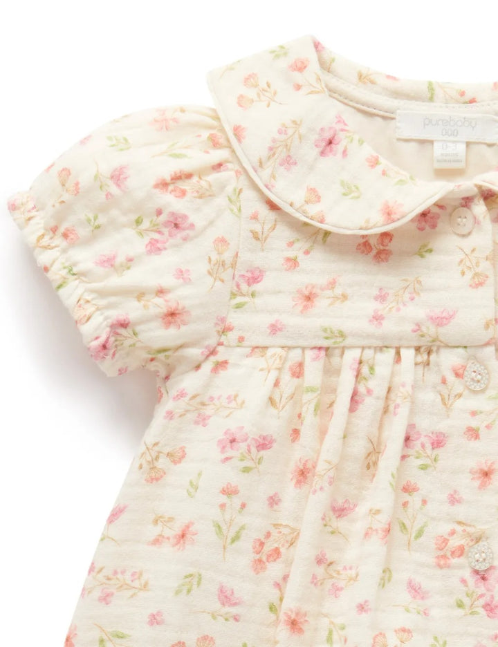 Purebaby 2Pc Organic Floral Seaside Set