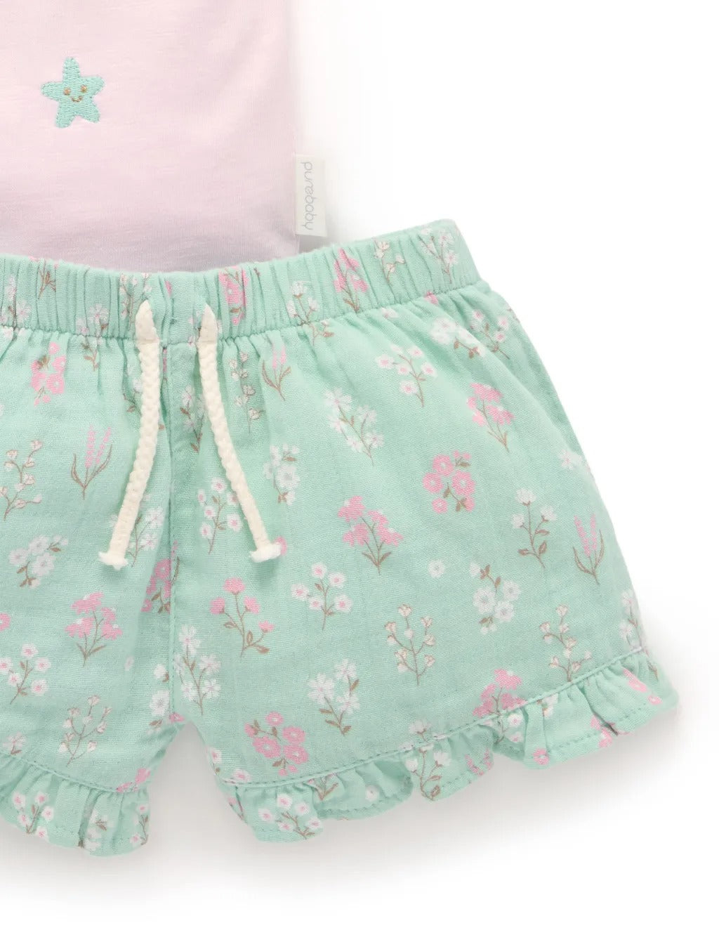 Purebaby Beachy Set - Seafoam Floral