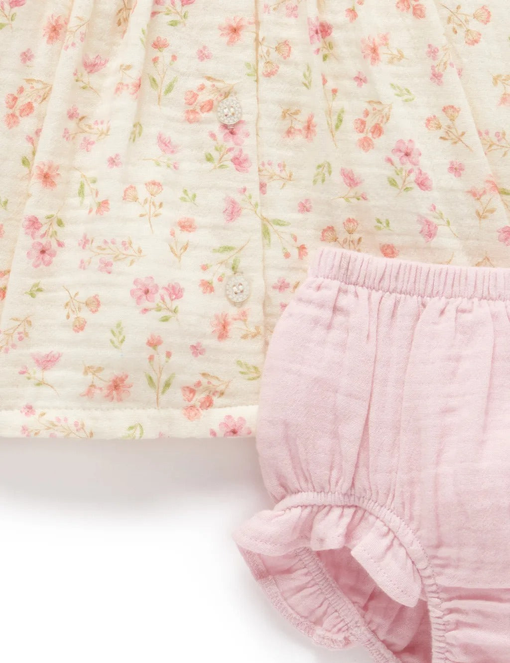 Purebaby 2Pc Organic Floral Seaside Set