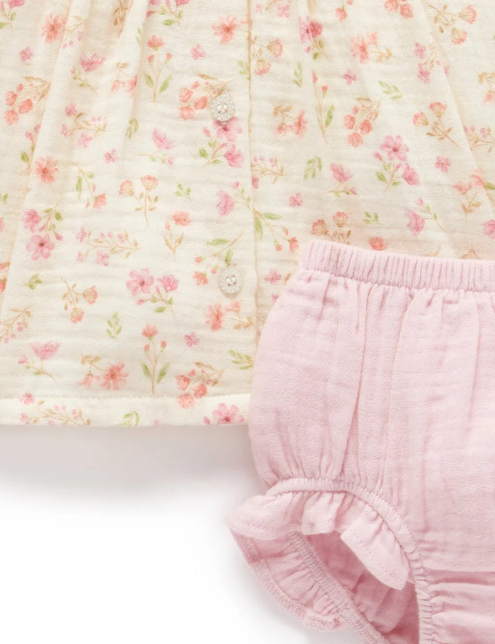 Purebaby 2Pc Organic Floral Seaside Set
