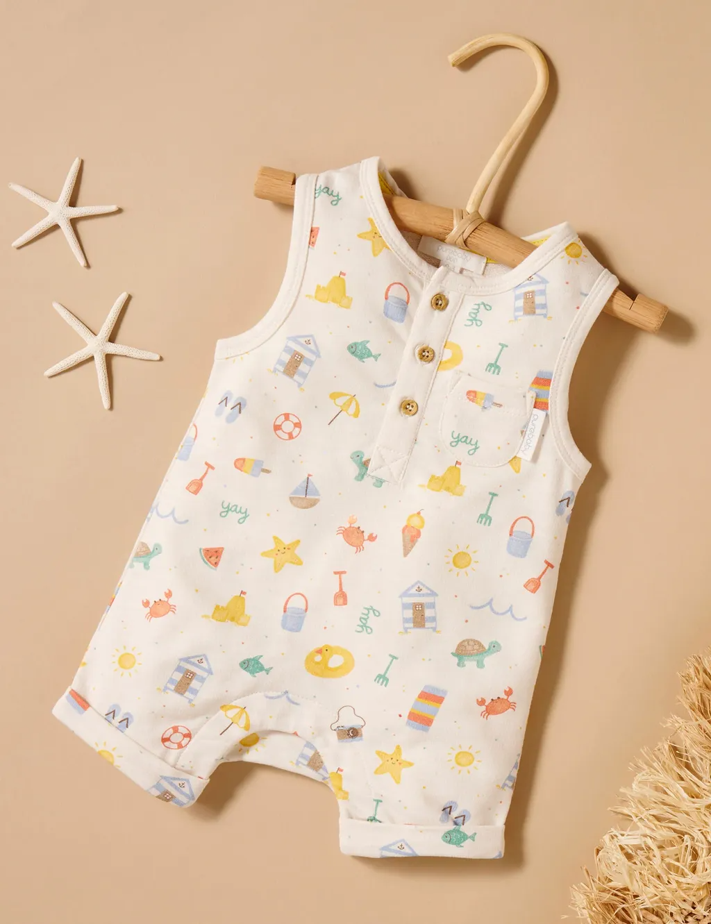 Purebaby Organic Onesie - Resort Print