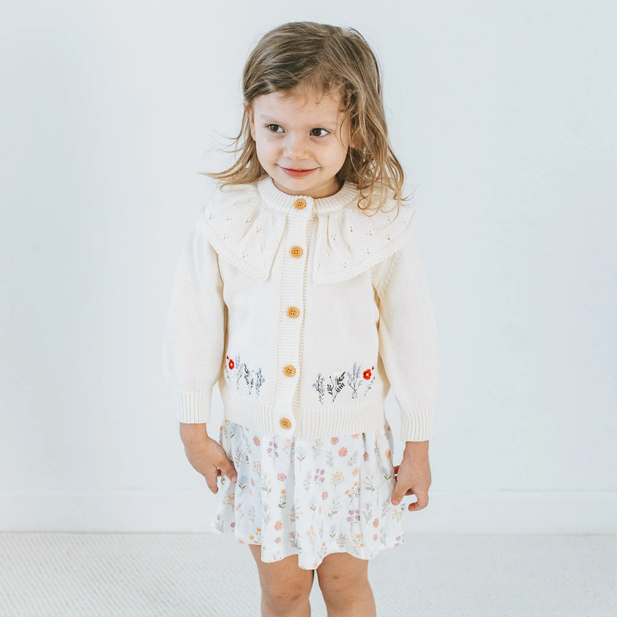 Kays + Kins Embroidered Cardigan
