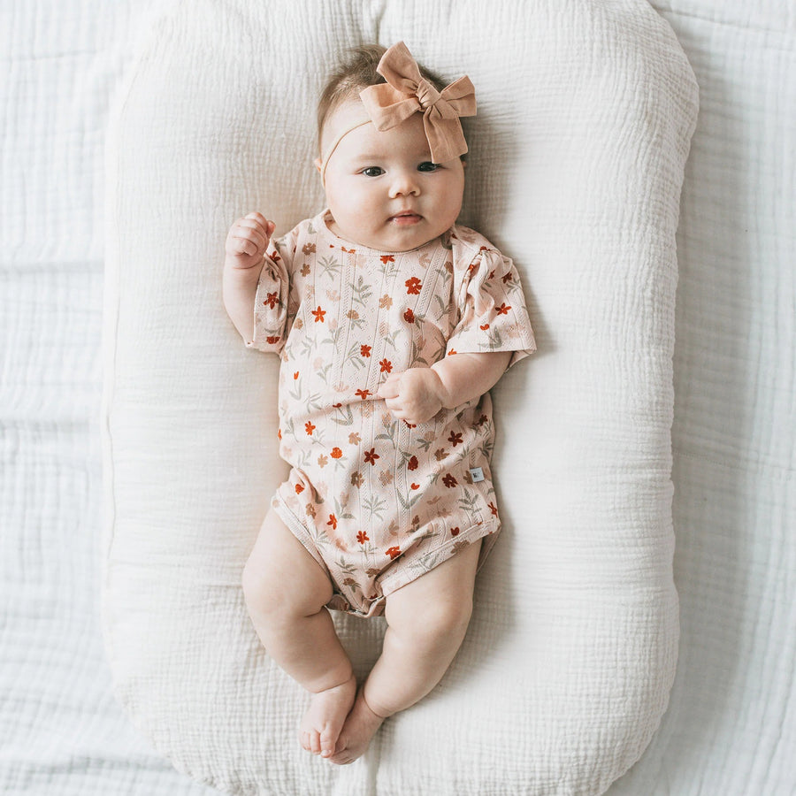 Kays + Kins Puff Sleeve Bodysuit