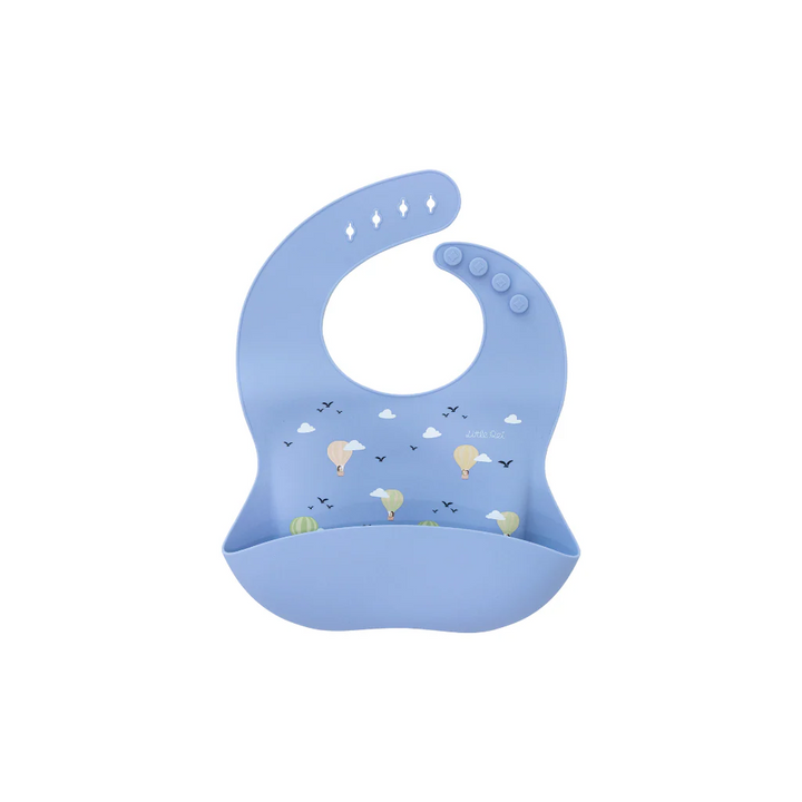 Little Rei Bib - Hot Air Balloons - Blue