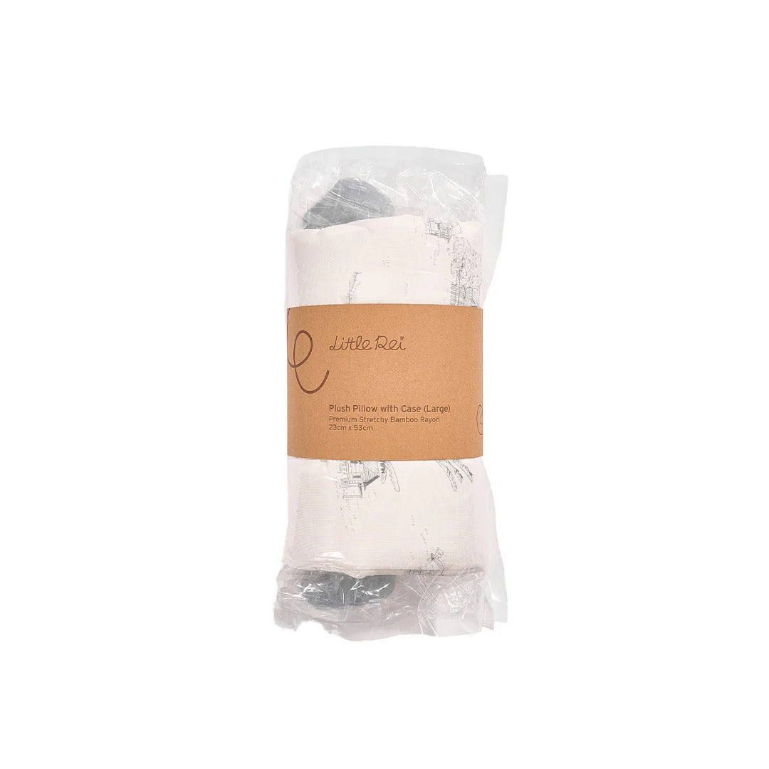 Little Rei Rustic Grey Plush Pillow