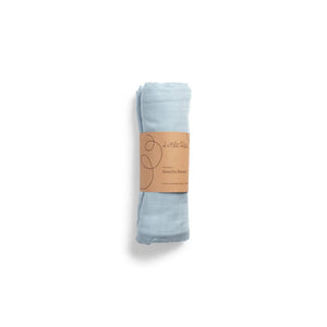 Little Rei Bamboo Swaddle Single - Grey Blue 120X120cm