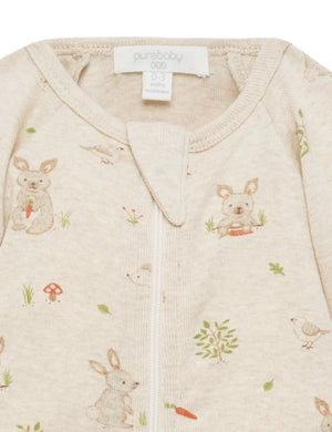 Purebaby Organic Zip Growsuit
