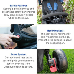 SmarTrike SmartFold 8 in 1 Trike 700 (Red)