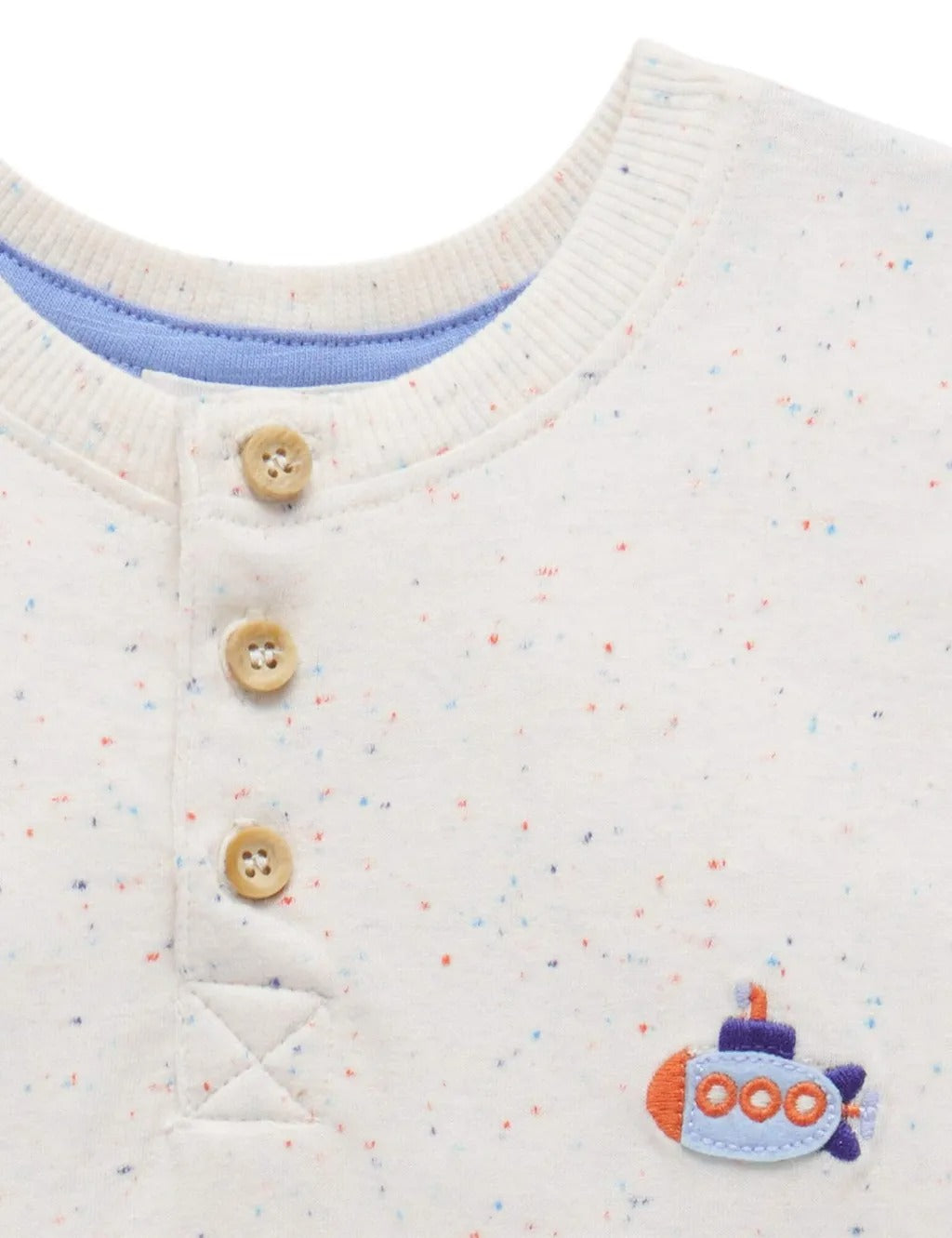 Purebaby 2Pc Organic Shorts Set - Submarine Print