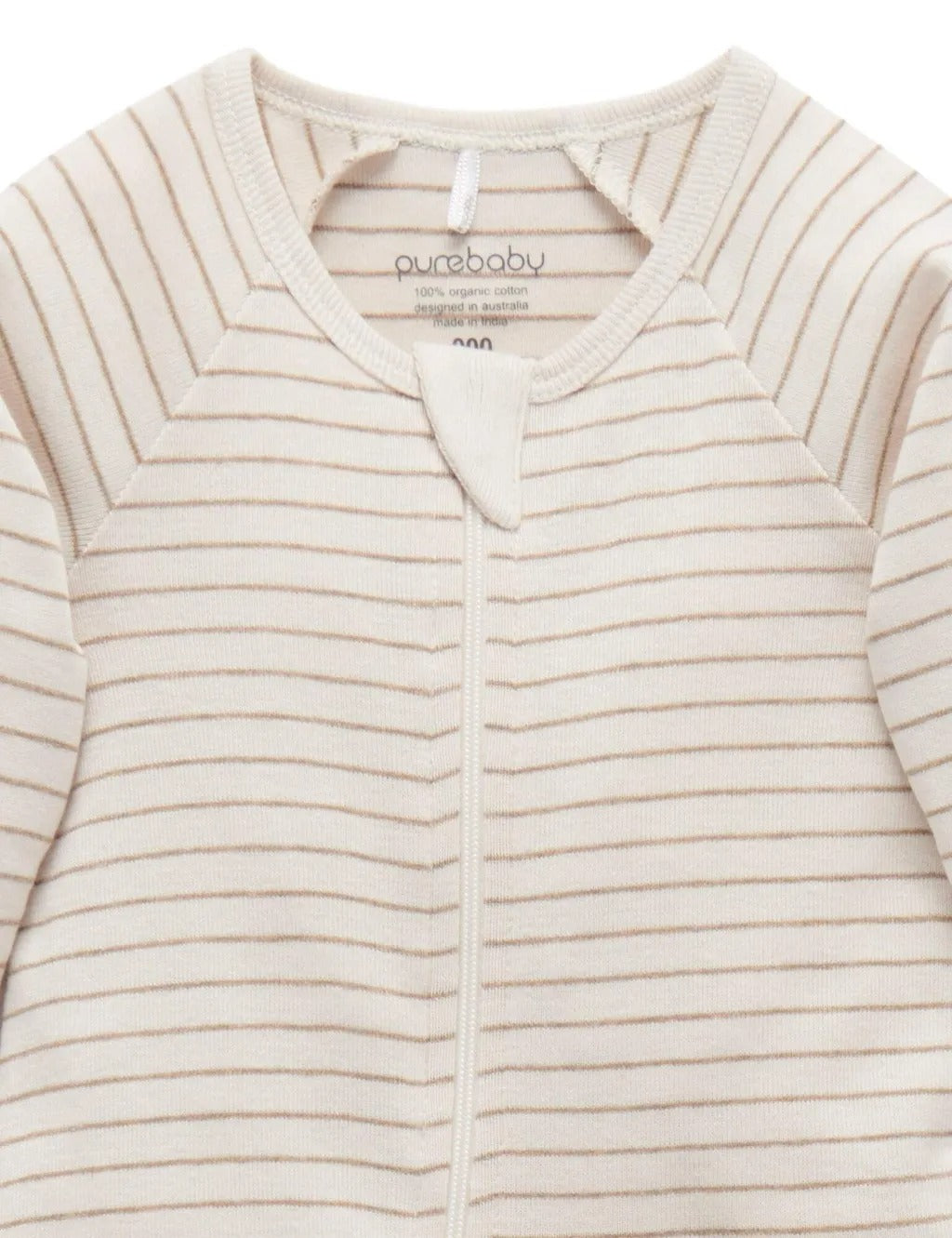 Purebaby 2 Pack Organic Zip Growsuit - Snowy Forest