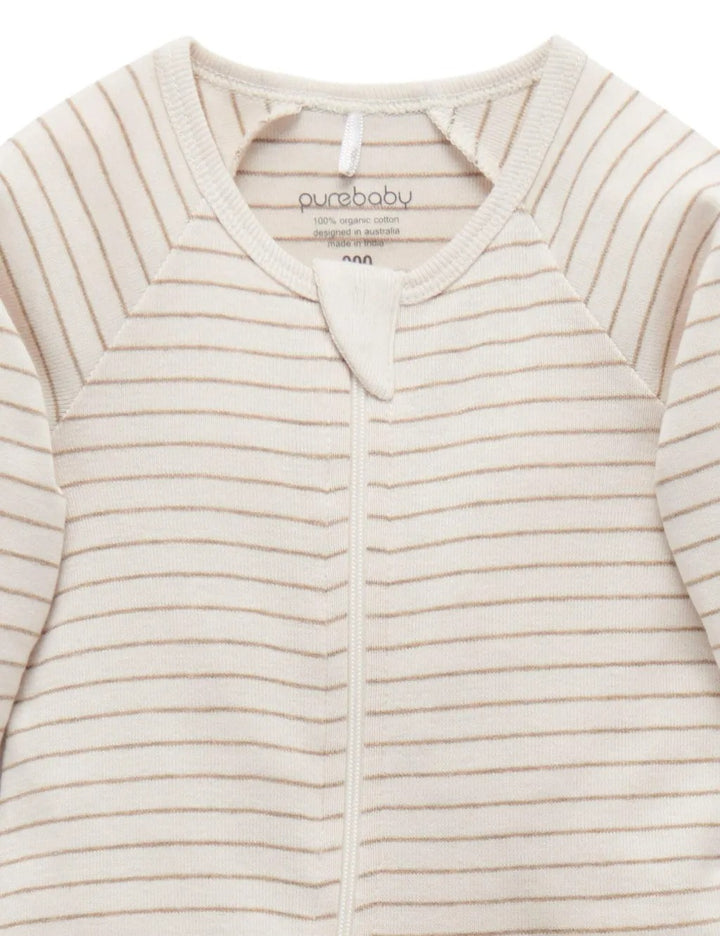 Purebaby 2 Pack Organic Zip Growsuit - Snowy Forest