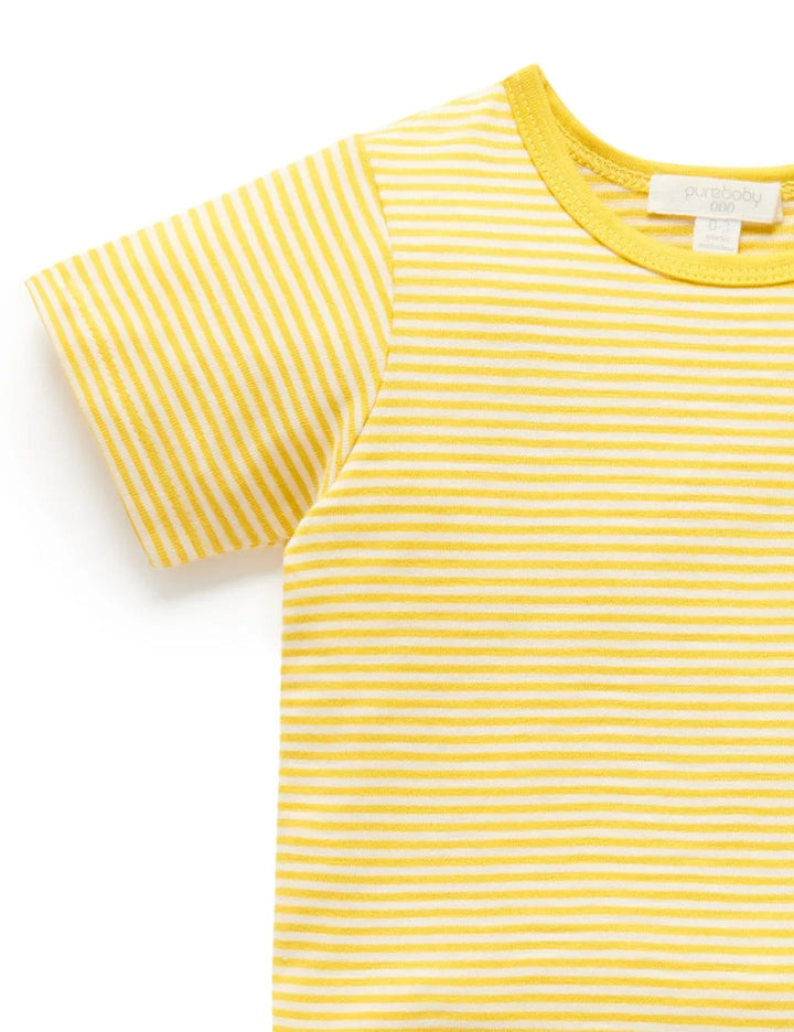 Purebaby Organic 2Pc Overall Set - Yacht Broderie