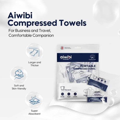 Aiwibi Portable Compressed Towel (30x50cm x 10's)