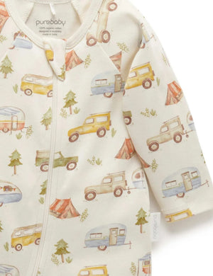 Purebaby 2 Pack Digital Zip Growsuit