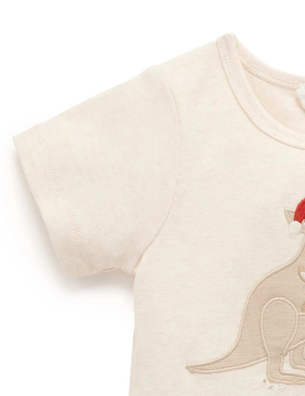 Purebaby Organic Mixed Short PJ Set - Gingham Kangaroo